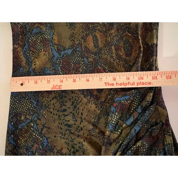 Vintage Y2K Hale Bob v-neck slinky whimsigoth forest fairy dress S bodycon ruche - Picture 9 of 10